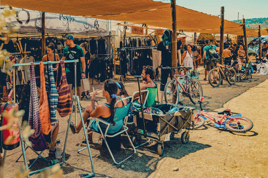 The Psylo festivals shop and market at Boom Festival. Photo © Sauriêl Creative Samantha Leigh Scholl @saurielsamfair