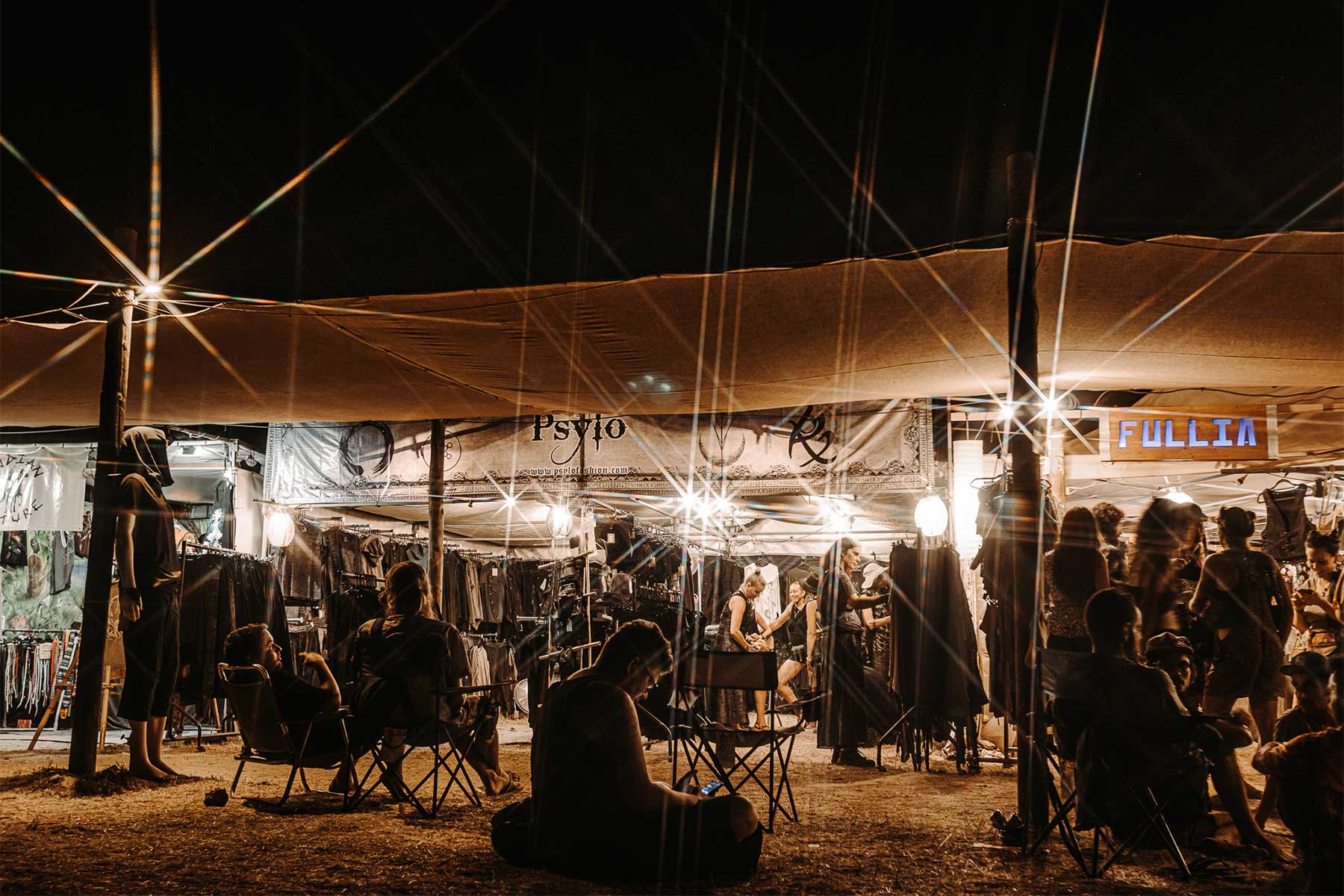Psylo's festivals stall at Boom Festival 2022  © Sauriêl Creative Samantha Leigh Scholl @saurielsamfair