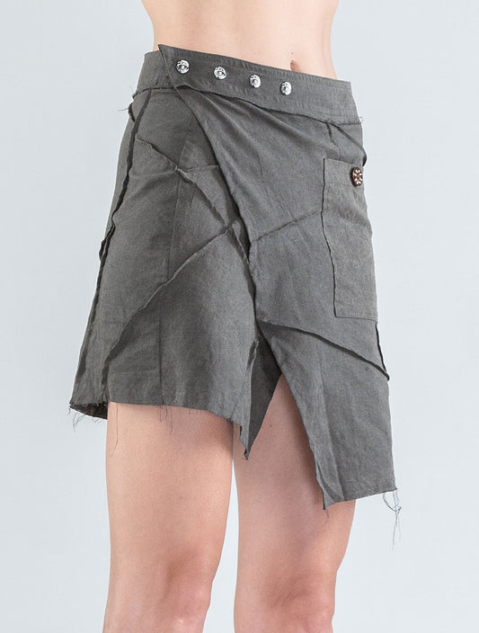 Aoki Mini Wrap Skirt - Psylo Fashion