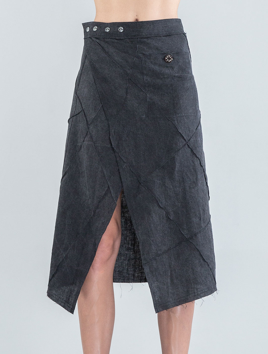 Aoki Midi Wrap Skirt - Psylo Fashion