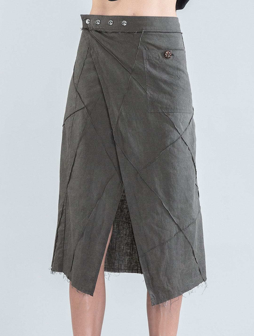 Aoki Midi Wrap Skirt - Psylo Fashion