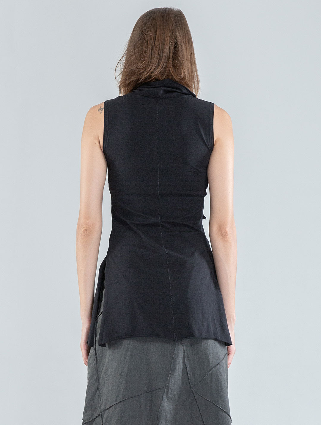 Aspen Sleeveless Asymmetric Tunic - Psylo Fashion
