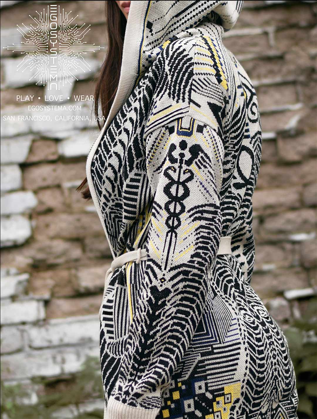 Alchemistry Unisex Knit Cardigan by EGOSYSTEMA - Psylo Fashion