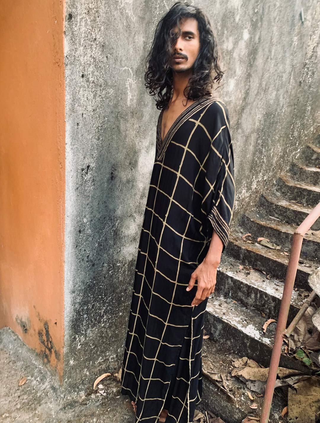 Unisex 'Kurta' Long Dress by Alekai - Psylo Fashion