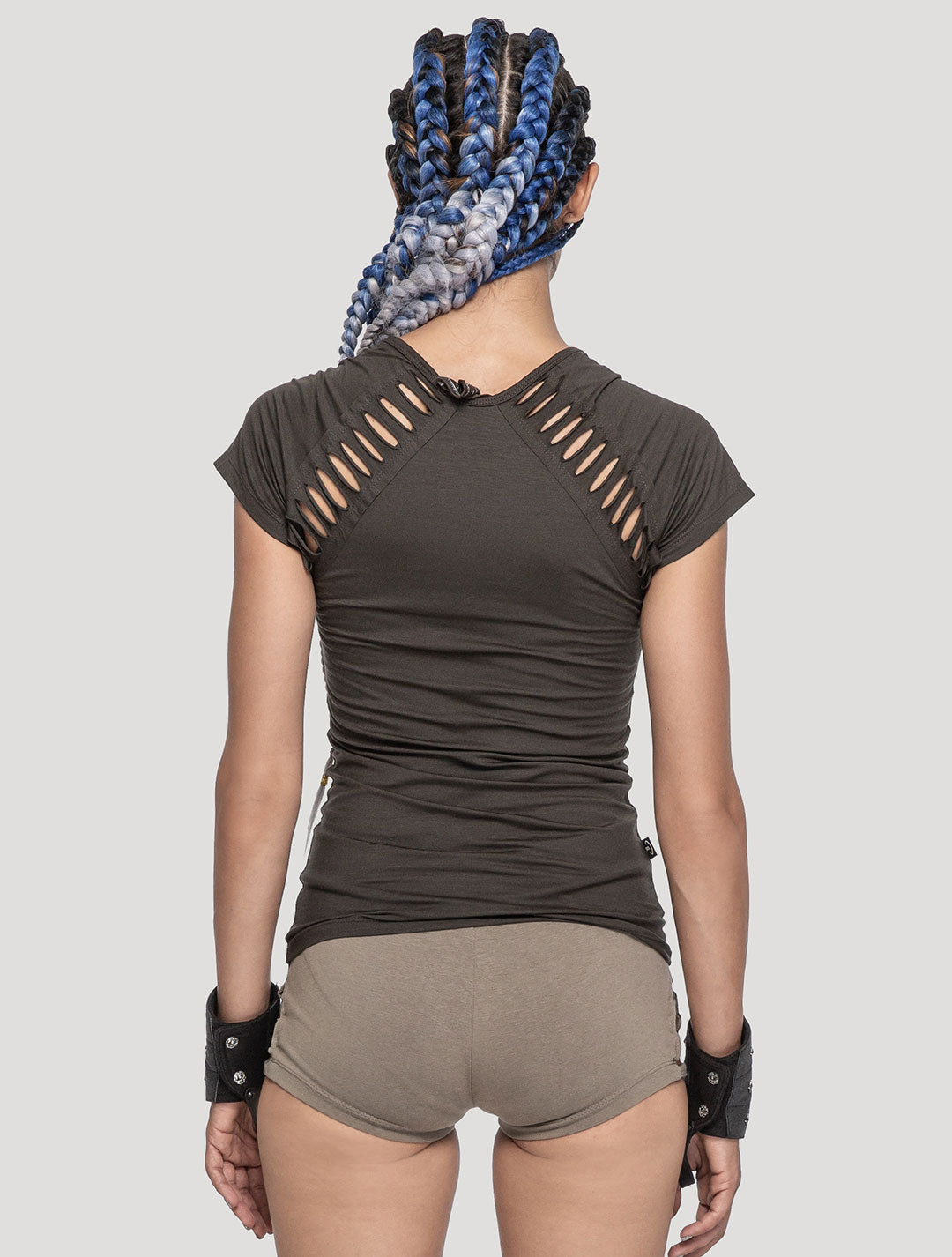 Olive green Berry Rmx Top - Psylo Fashion