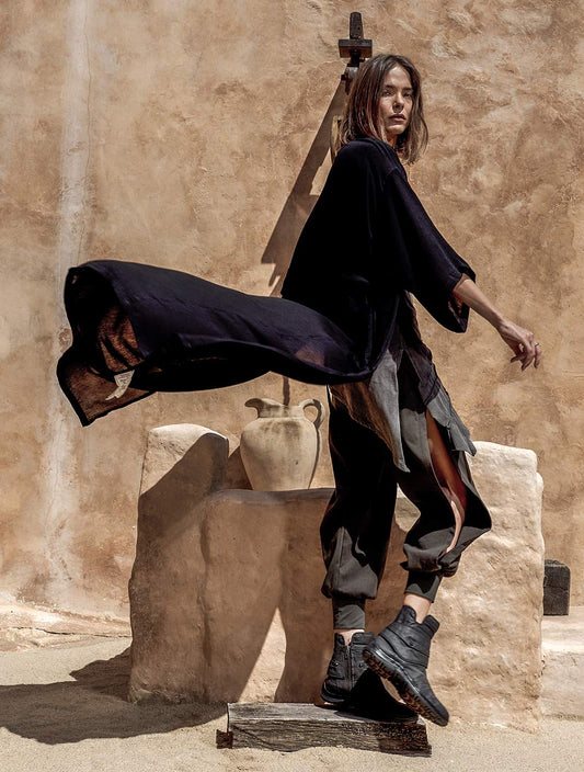 Ethnic Rmx Long Kimono - Psylo Fashion