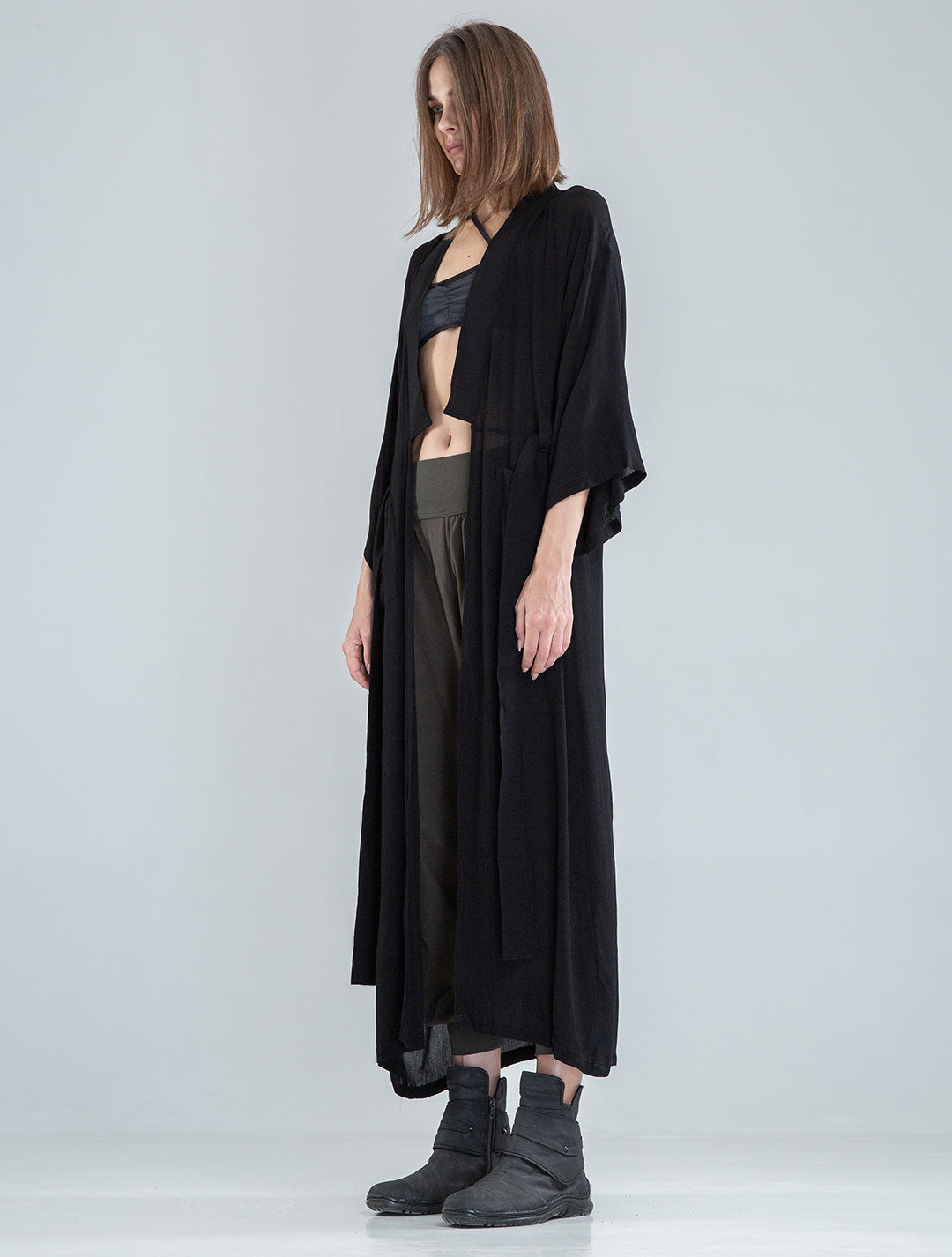 Ethnic Rmx Long Kimono - Psylo Fashion