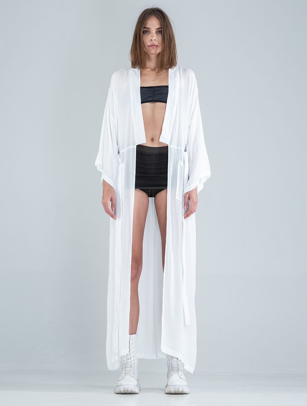 Ethnic Rmx Long Kimono - Psylo Fashion