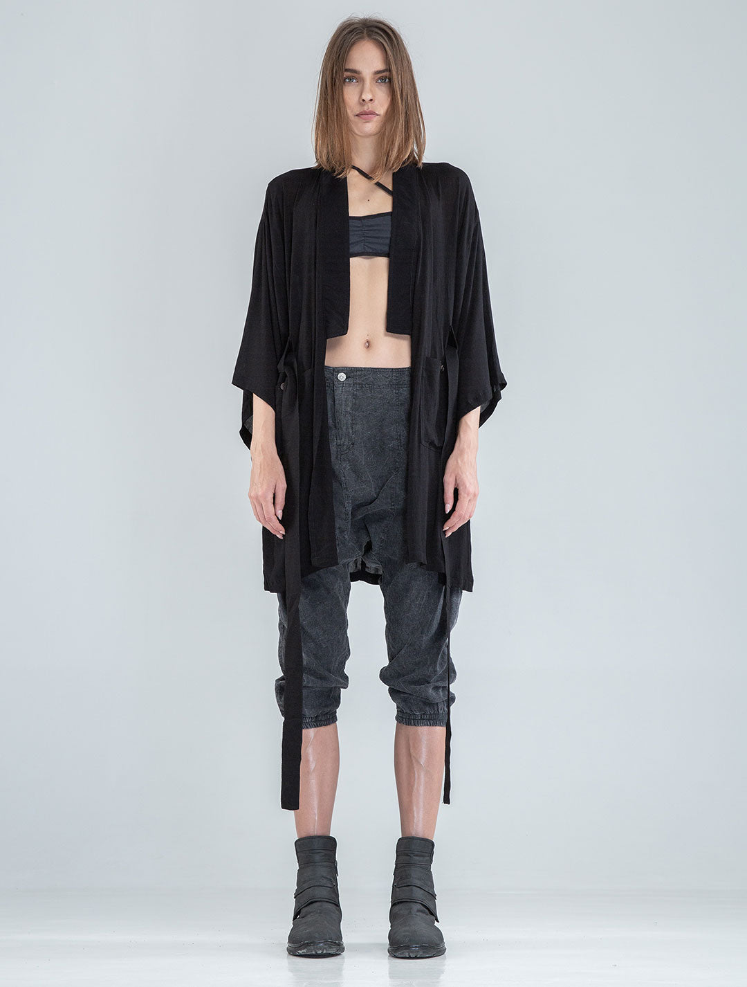 Ethnic Rmx Short Kimono - Psylo Fashion