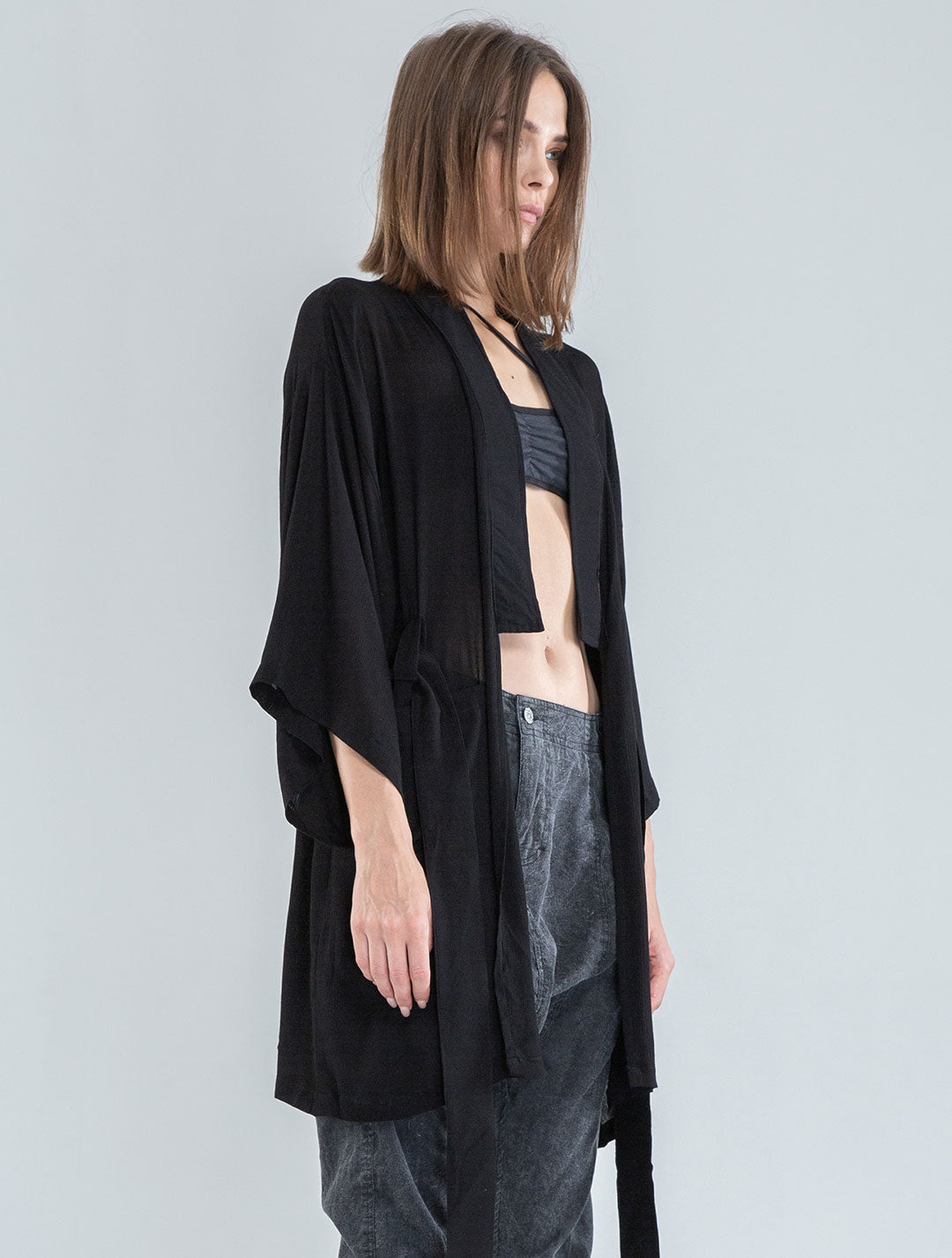 Ethnic Rmx Short Kimono - Psylo Fashion