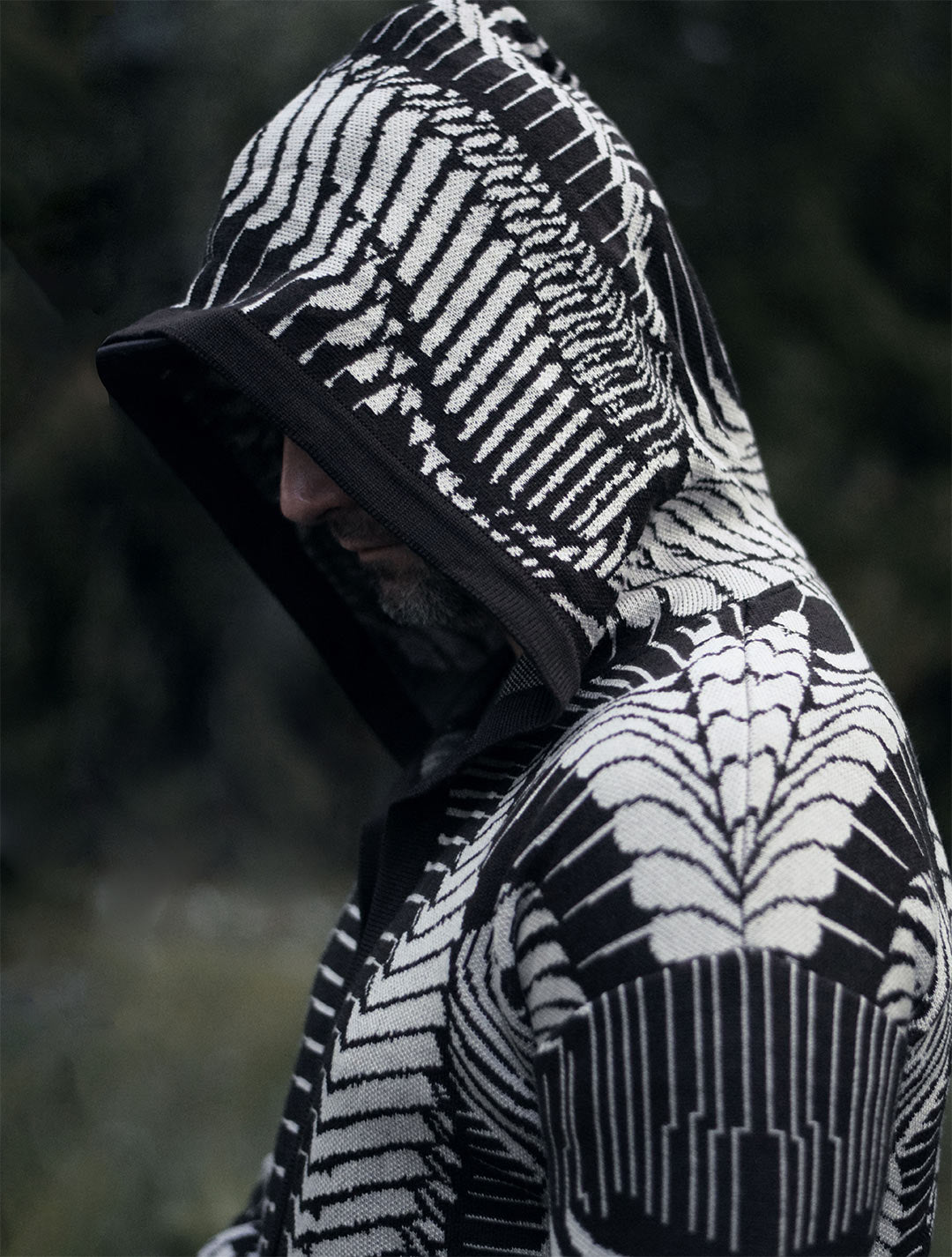 Fatality Unisex Knit Cardigan by EGOSYSTEMA - Psylo Fashion