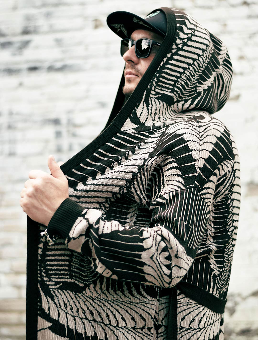 Fatality Unisex Knit Cardigan by EGOSYSTEMA - Psylo Fashion
