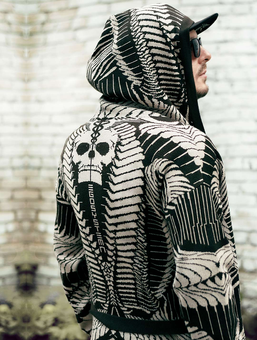 Fatality Unisex Knit Cardigan by EGOSYSTEMA - Psylo Fashion