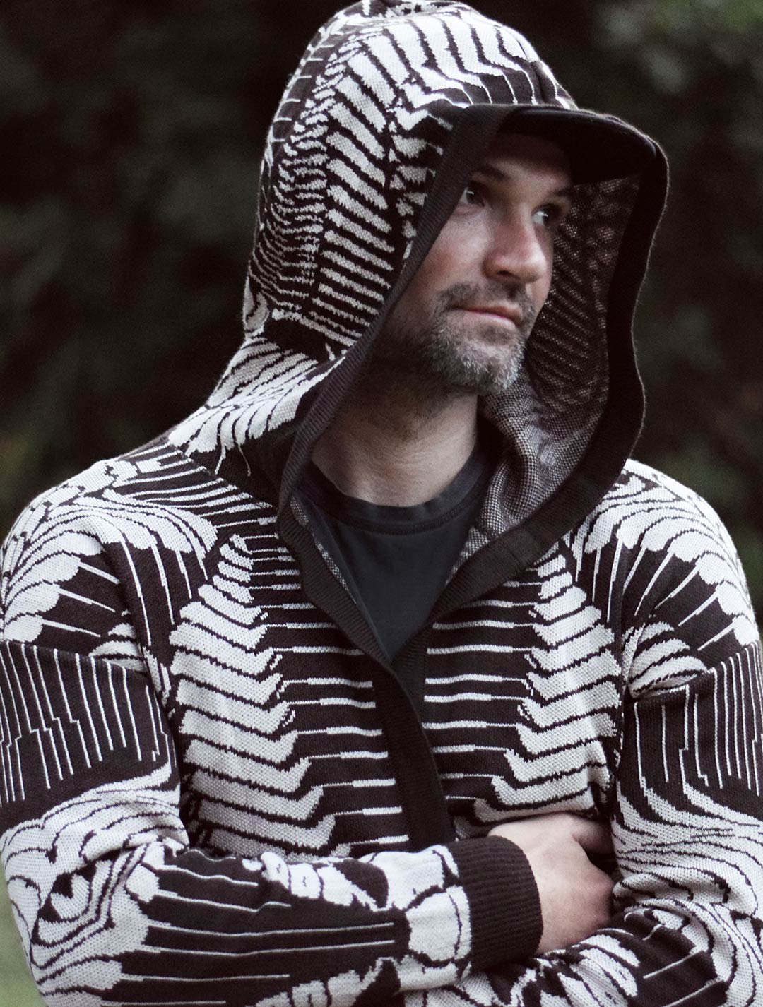 Fatality Unisex Knit Cardigan by EGOSYSTEMA - Psylo Fashion