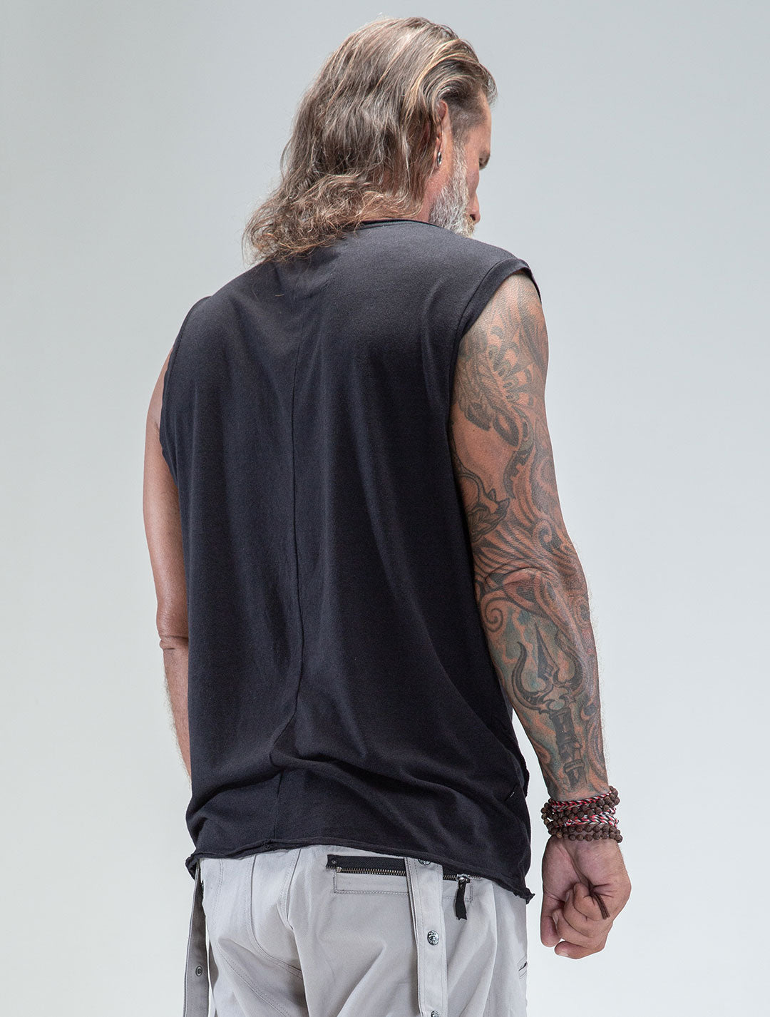 Falcon Asymmetric Sleeveless Tee - Psylo Fashion