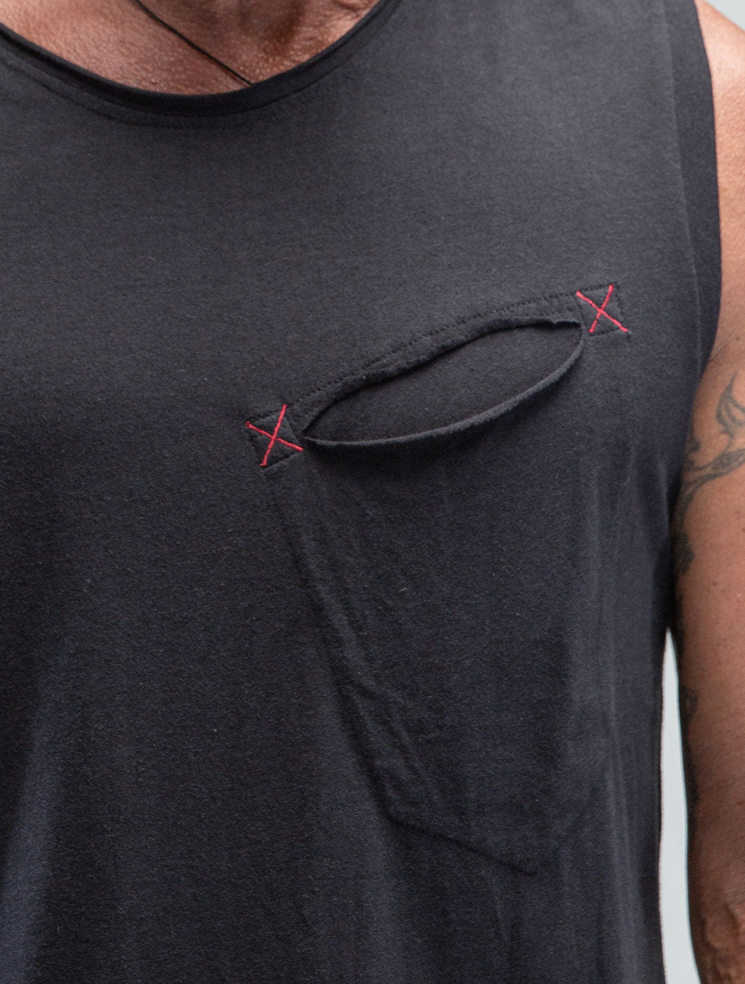 Falcon Asymmetric Sleeveless Tee - Psylo Fashion