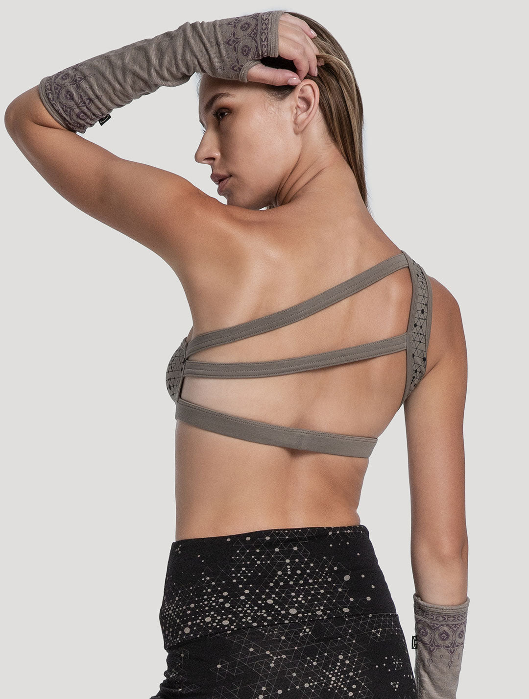 'Holo' One-Shoulder Bra Top - Psylo Fashion