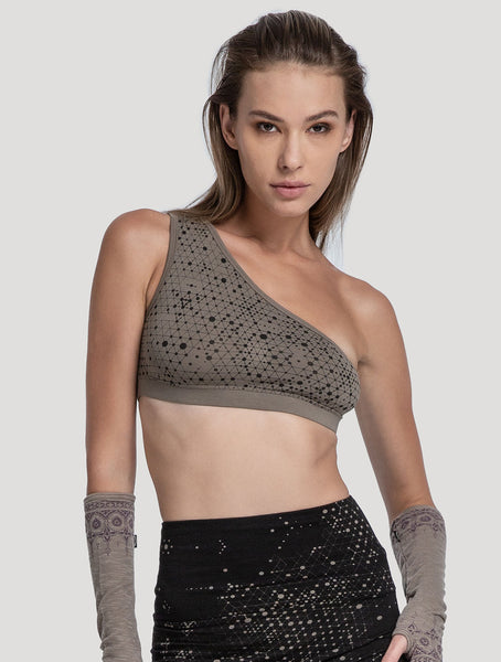 'Holo' One-Shoulder Bra Top - Psylo Fashion