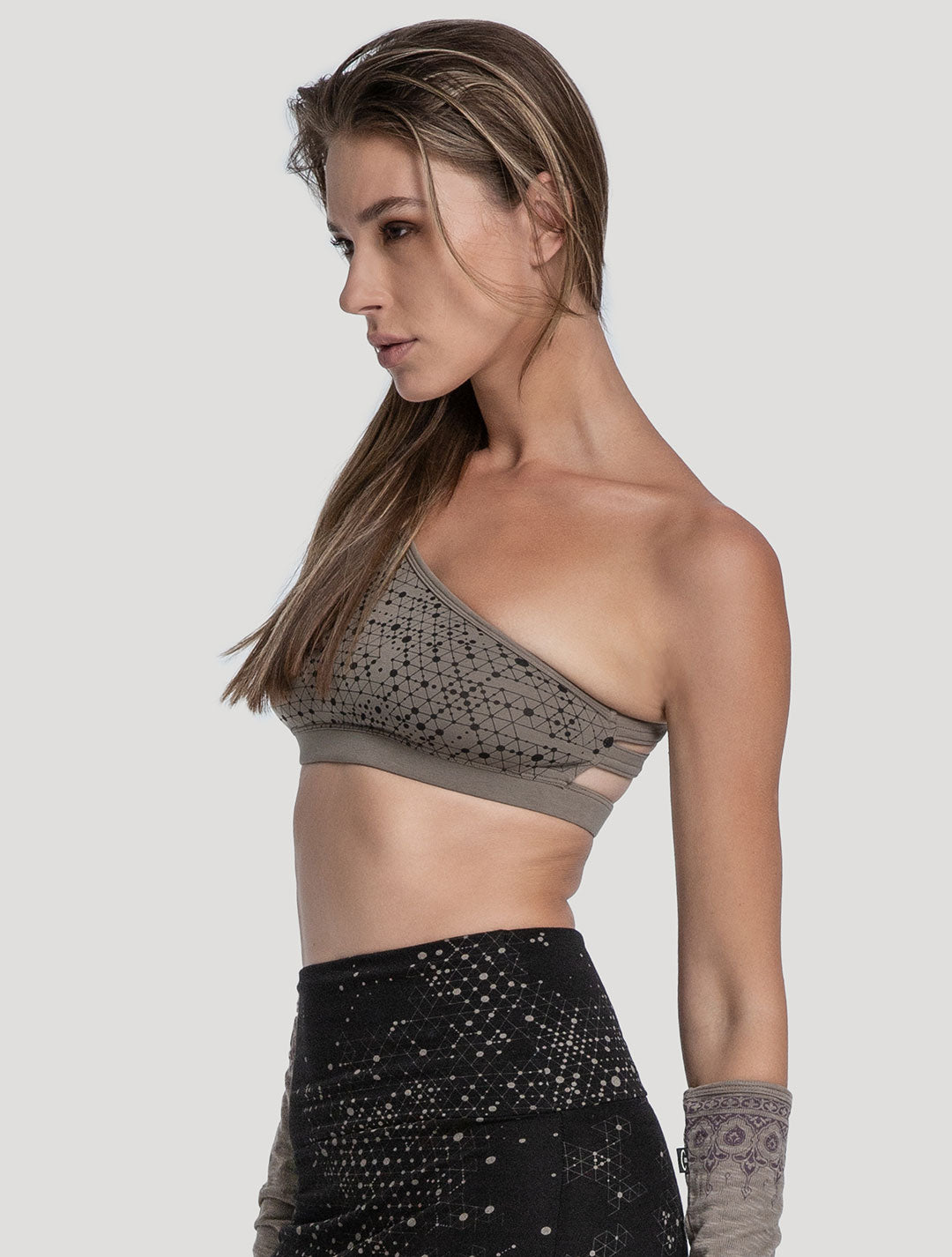 'Holo' One-Shoulder Bra Top - Psylo Fashion