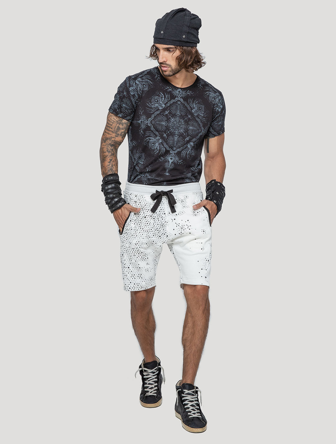 'Holo' Printed 100% Cotton 3/4 Shorts | Streetwear by Psylo Fashion