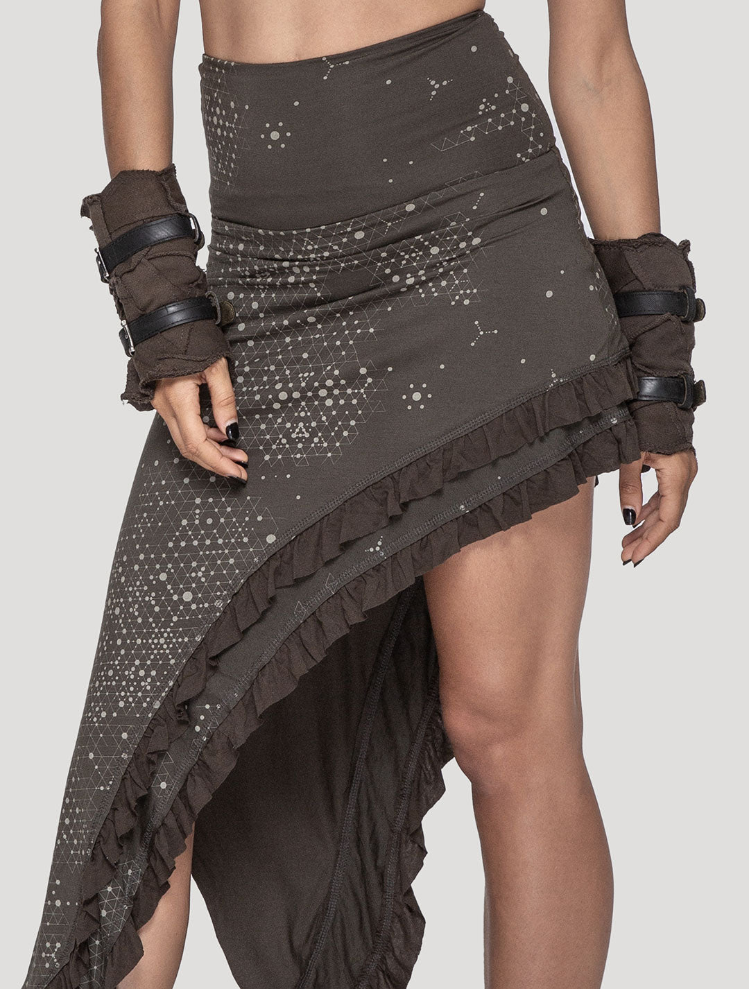 Holo Asymmetric Skirt - Psylo Fashion