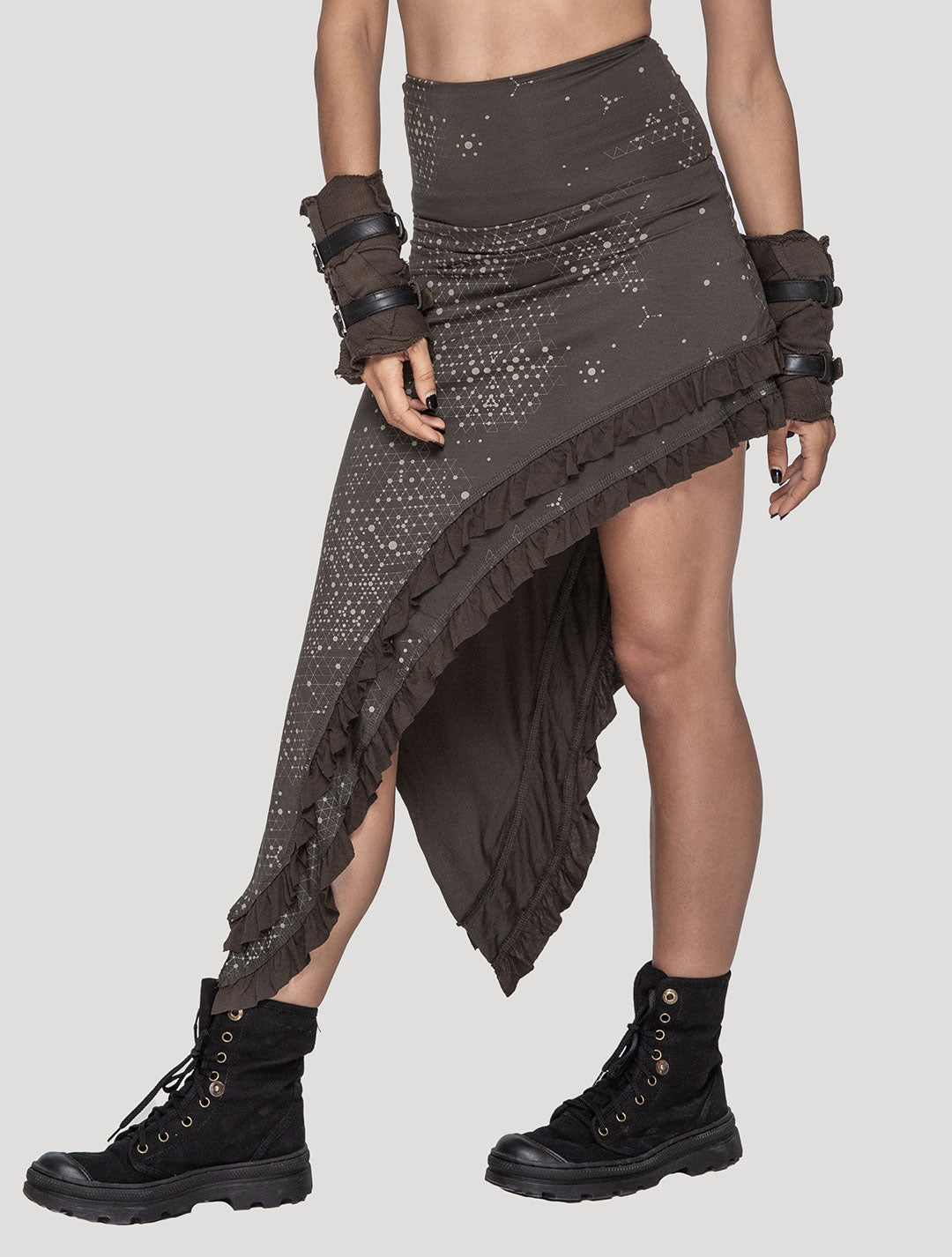 Holo Asymmetric Skirt - Psylo Fashion