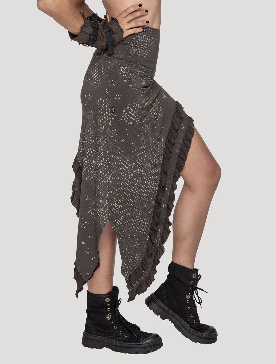 Holo Asymmetric Skirt - Psylo Fashion