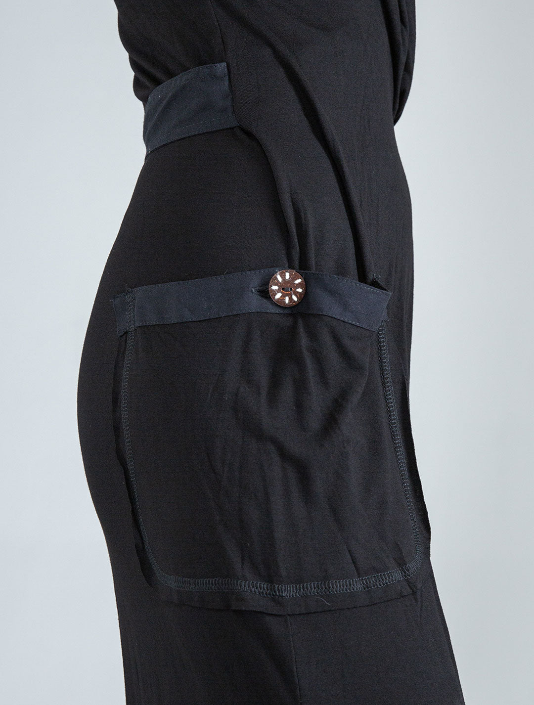 Black 'Sorcerer' Hooded Maxi Dress - Psylo Fashion