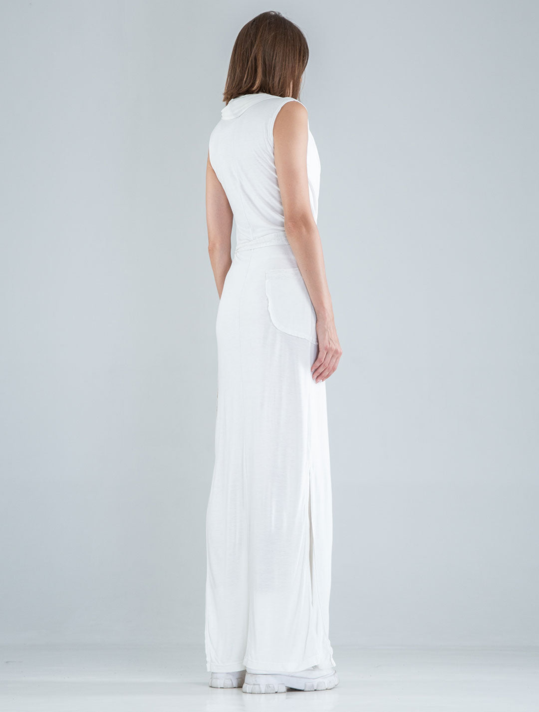 White 'Sorcerer' Hooded Maxi Dress - Psylo Fashion