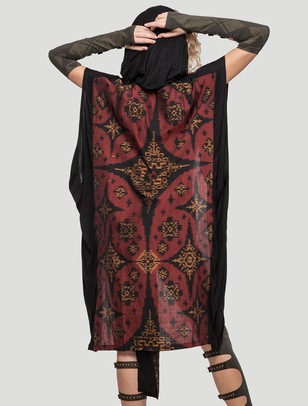 Imma Hooded Tribal Kaftan by Psylo Fashion