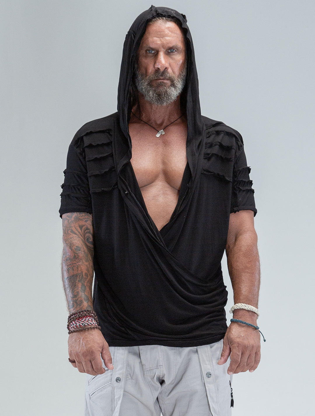 'Lynx' 100% Bamboo Baggy Hooded Tee - Psylo Fashion
