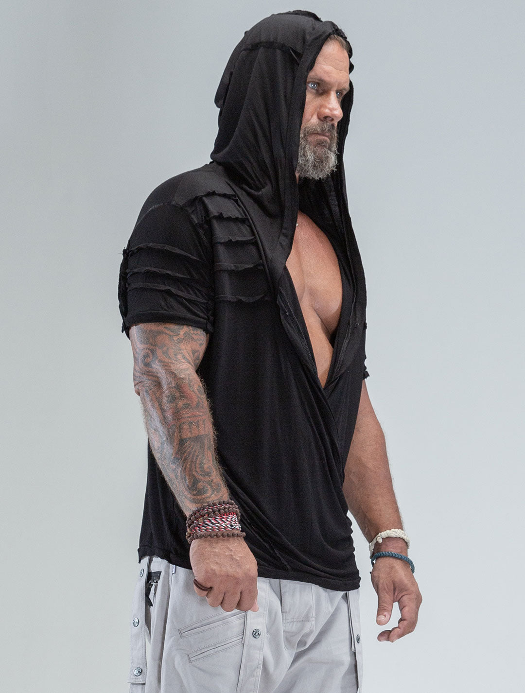 'Lynx' 100% Bamboo Baggy Hooded Tee - Psylo Fashion
