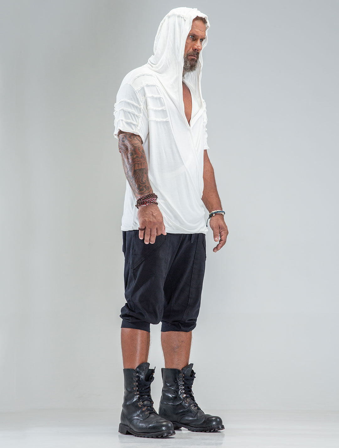 'Lynx' 100% Bamboo Baggy Hooded Tee - Psylo Fashion