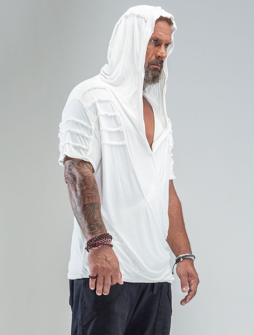 'Lynx' 100% Bamboo Baggy Hooded Tee - Psylo Fashion