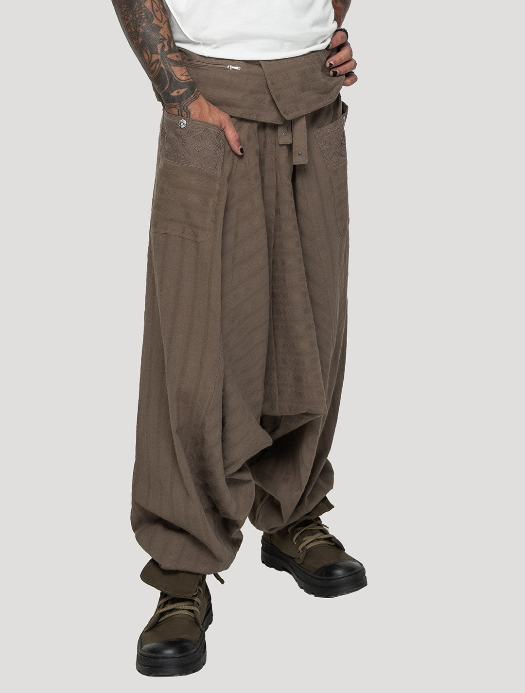 Olive Long Necka Pants - Psylo Fashion