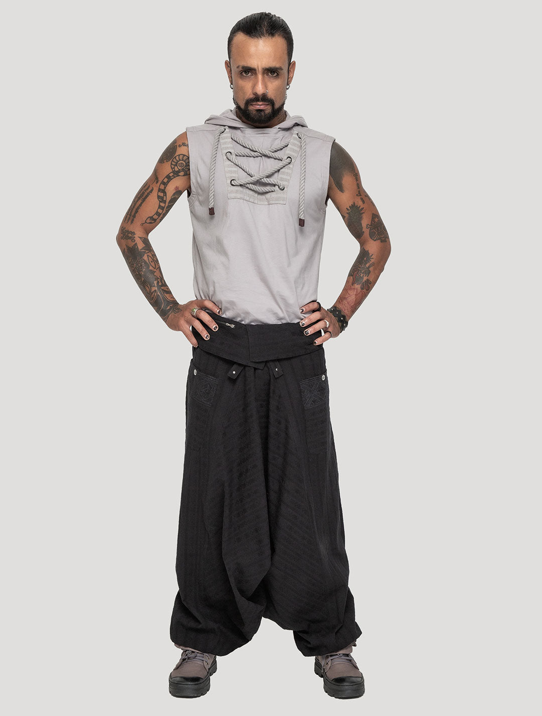 Black Long Necka Pants - Psylo Fashion
