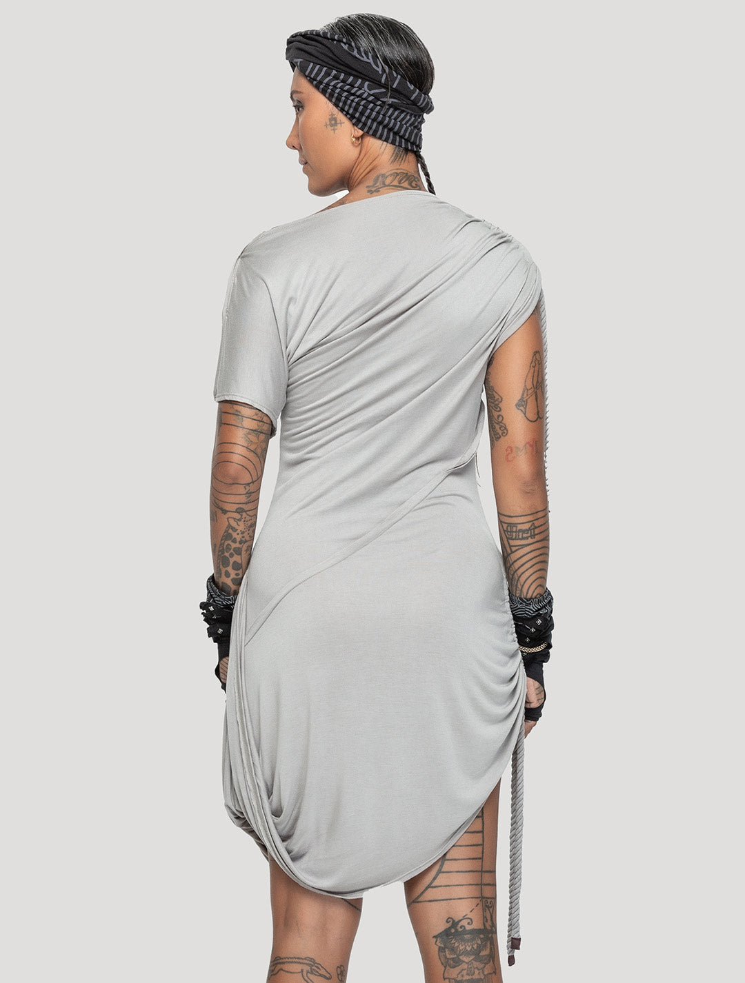 Concrete 'Medusa' 100% Bamboo Asymmetric Mini Dress - Psylo Fashion