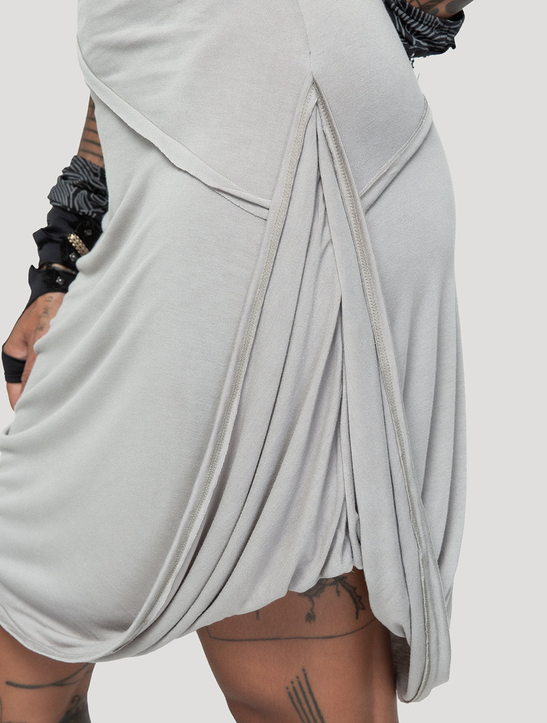 Concrete 'Medusa' 100% Bamboo Asymmetric Mini Dress - Psylo Fashion