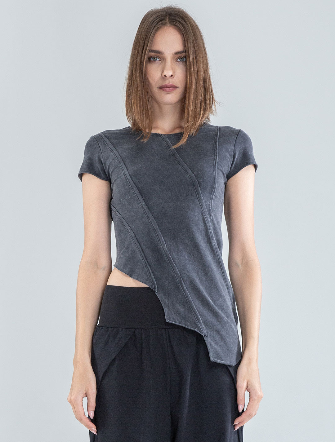 Magnolia Asymmetric Crop Top - Psylo Fashion