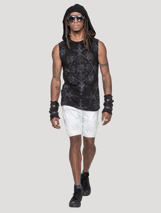 Mantra Sleeveless Hoodie Tee - Psylo Fashion