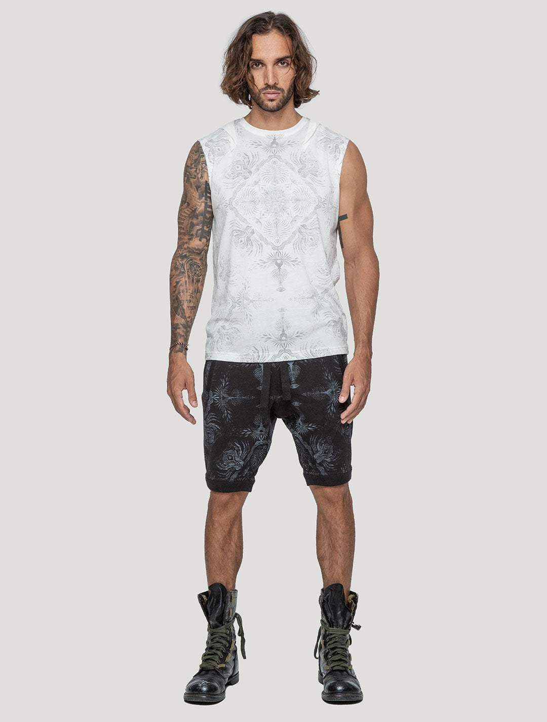 Mantra Sleeveless Hoodie Tee - Psylo Fashion