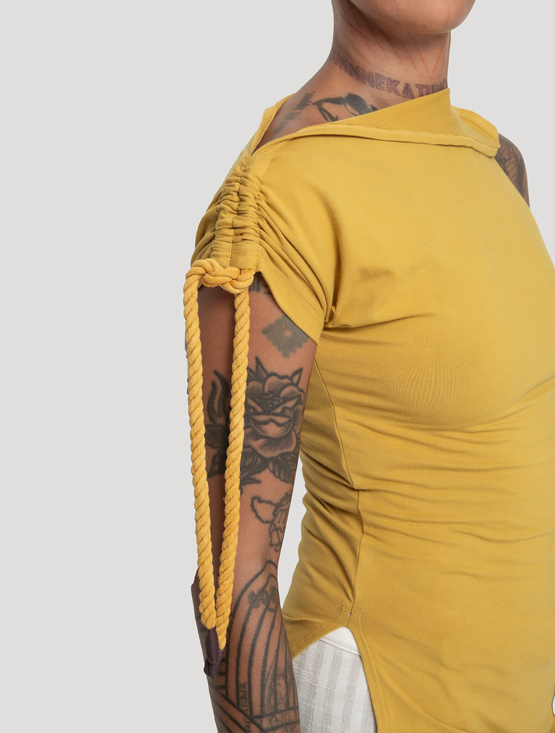 Saffron Medusa Tie Top - Psylo Fashion