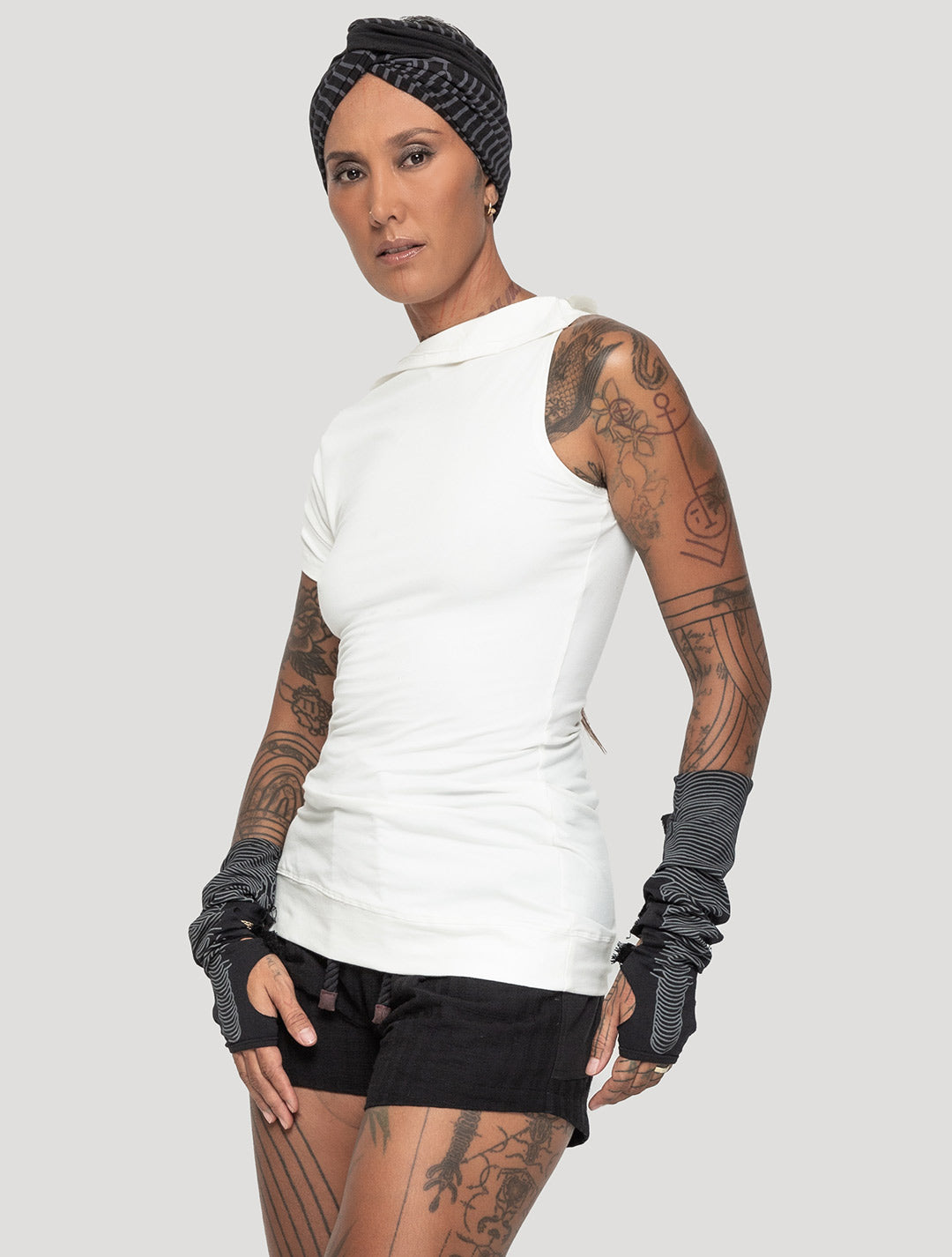 Natural Medusa Tie Top - Psylo Fashion