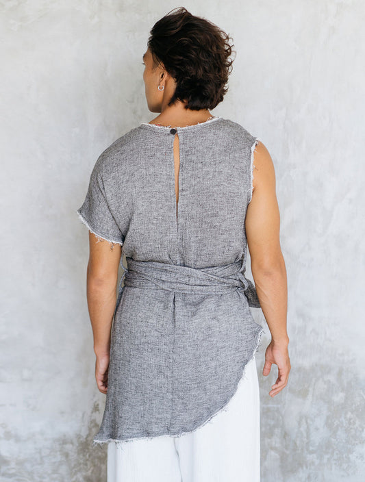 Linen-Cotton 'Muslin' Tee by Shokraneh