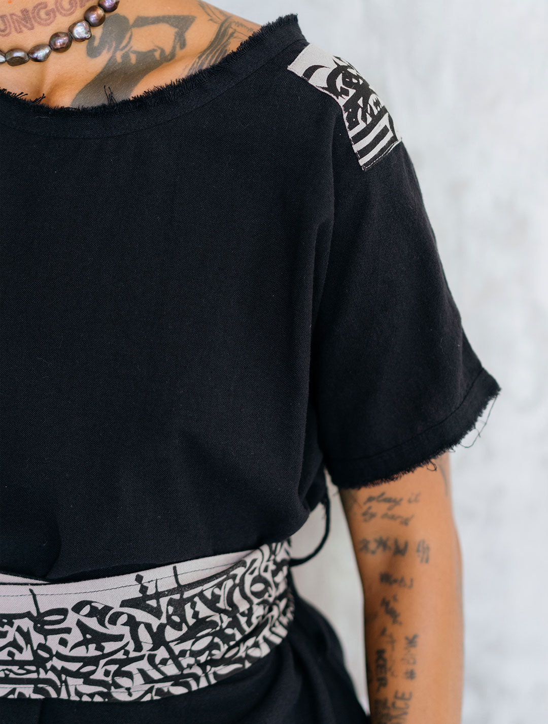 Linen-Cotton 'Nomad' Tee by Shokraneh