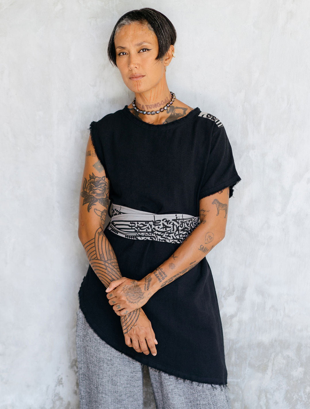 Linen-Cotton 'Nomad' Tee by Shokraneh