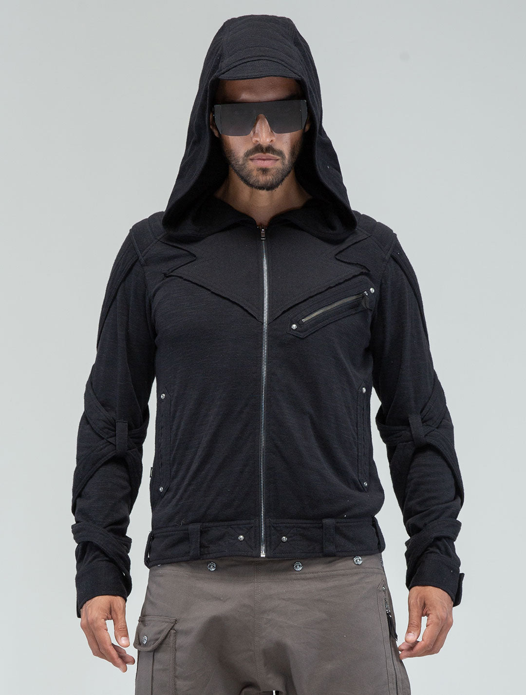 Otto-Man Light Hooded Biker Jacket - Psylo Fashion