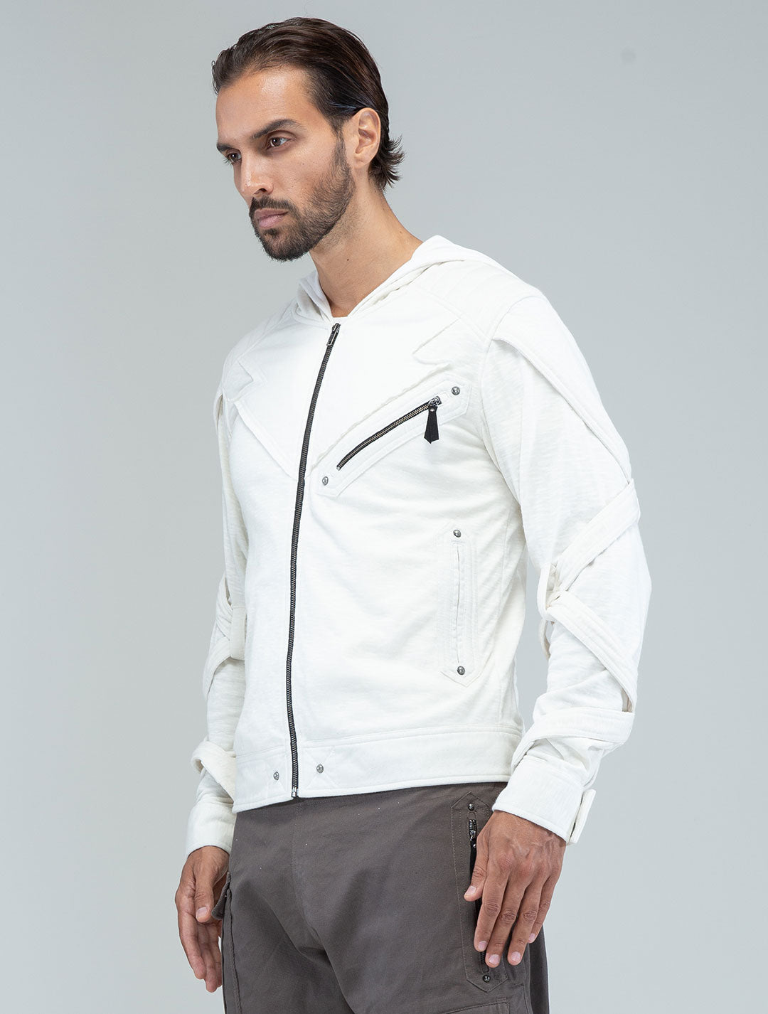 Otto-Man Light Hooded Biker Jacket - Psylo Fashion