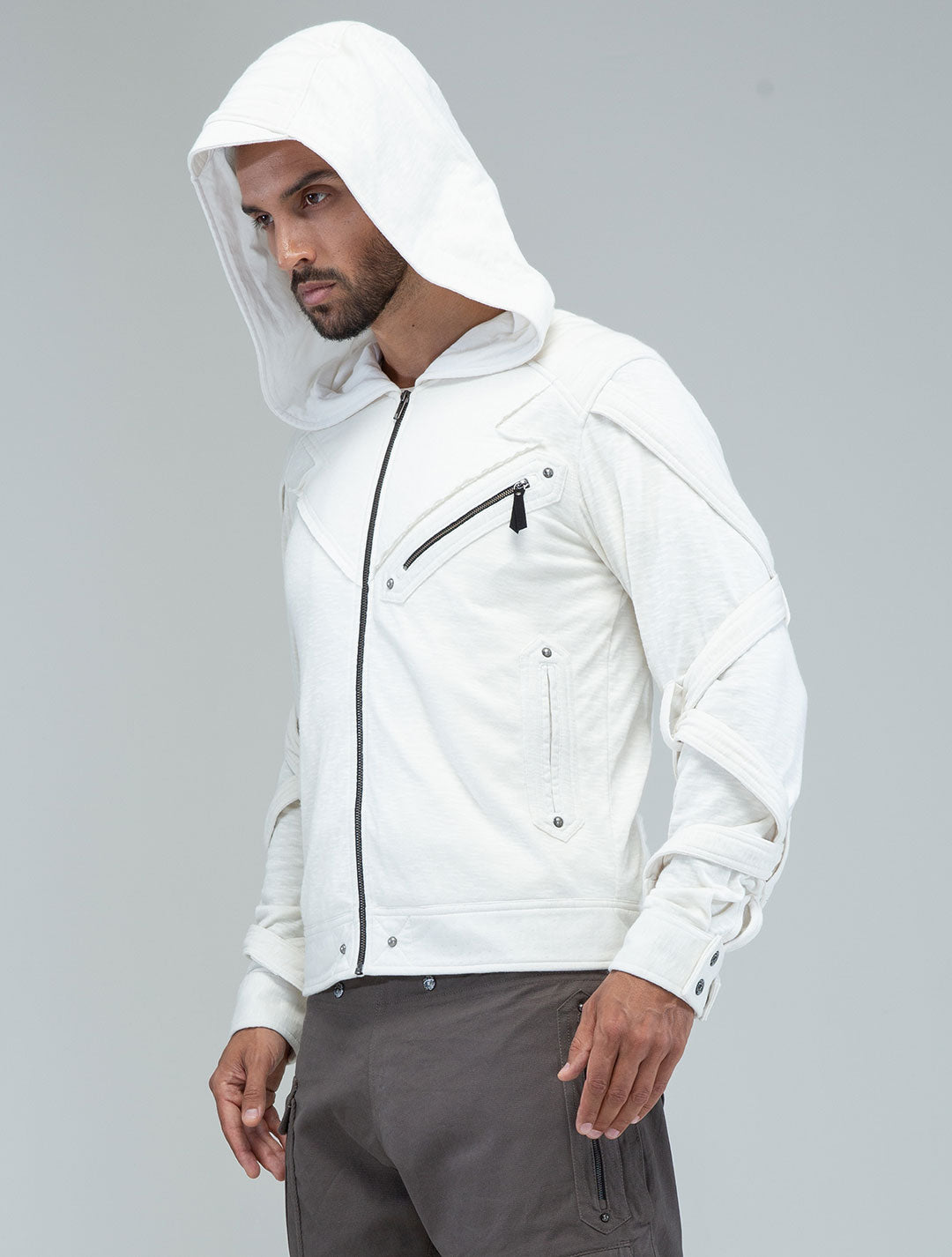 Otto-Man Light Hooded Biker Jacket - Psylo Fashion