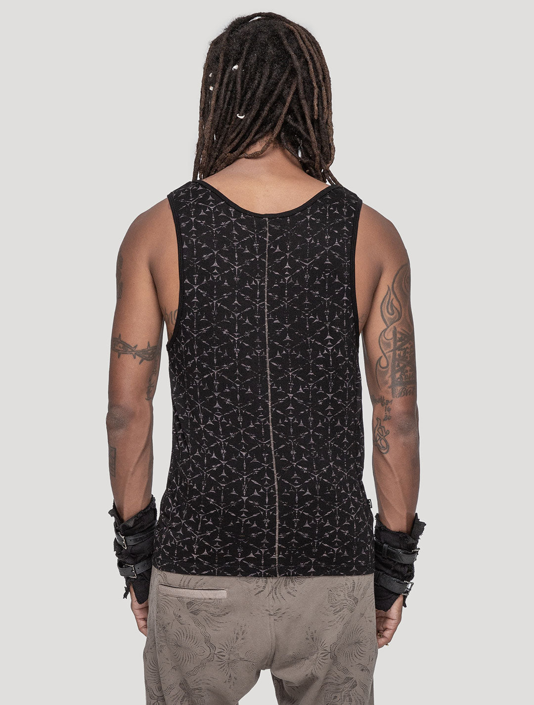 'Polygon' Singlet - Screen-Printed Tank Tee by Psylo Fashion